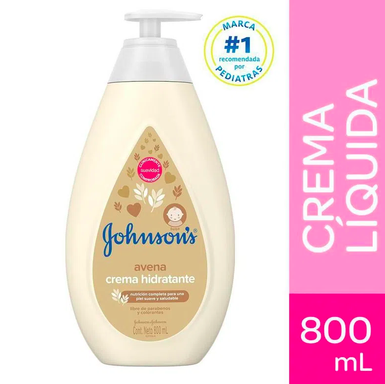 Crema Liquida Johnsons Avena 800ml