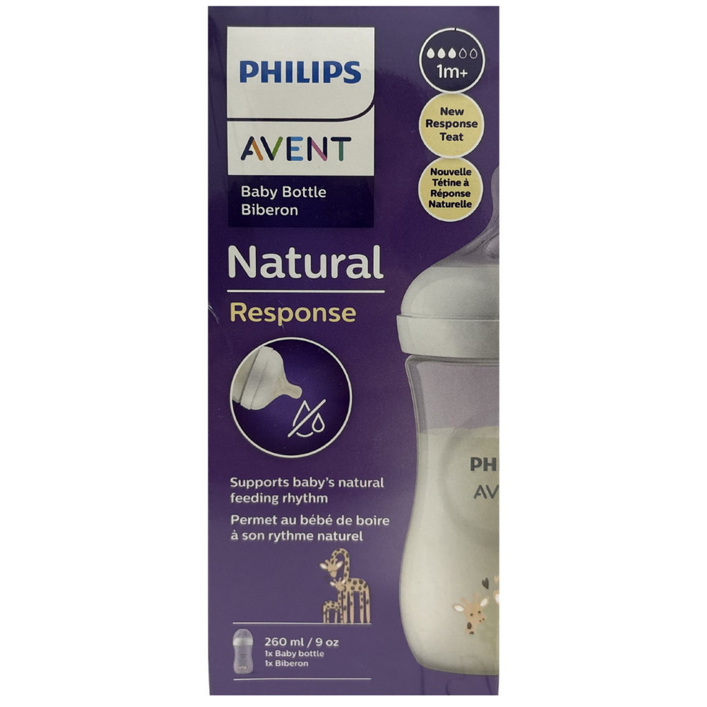 ACC Tetero Avent Natural SCY903-66 9onz 1m+ Transparente Jirafa Flujo #3