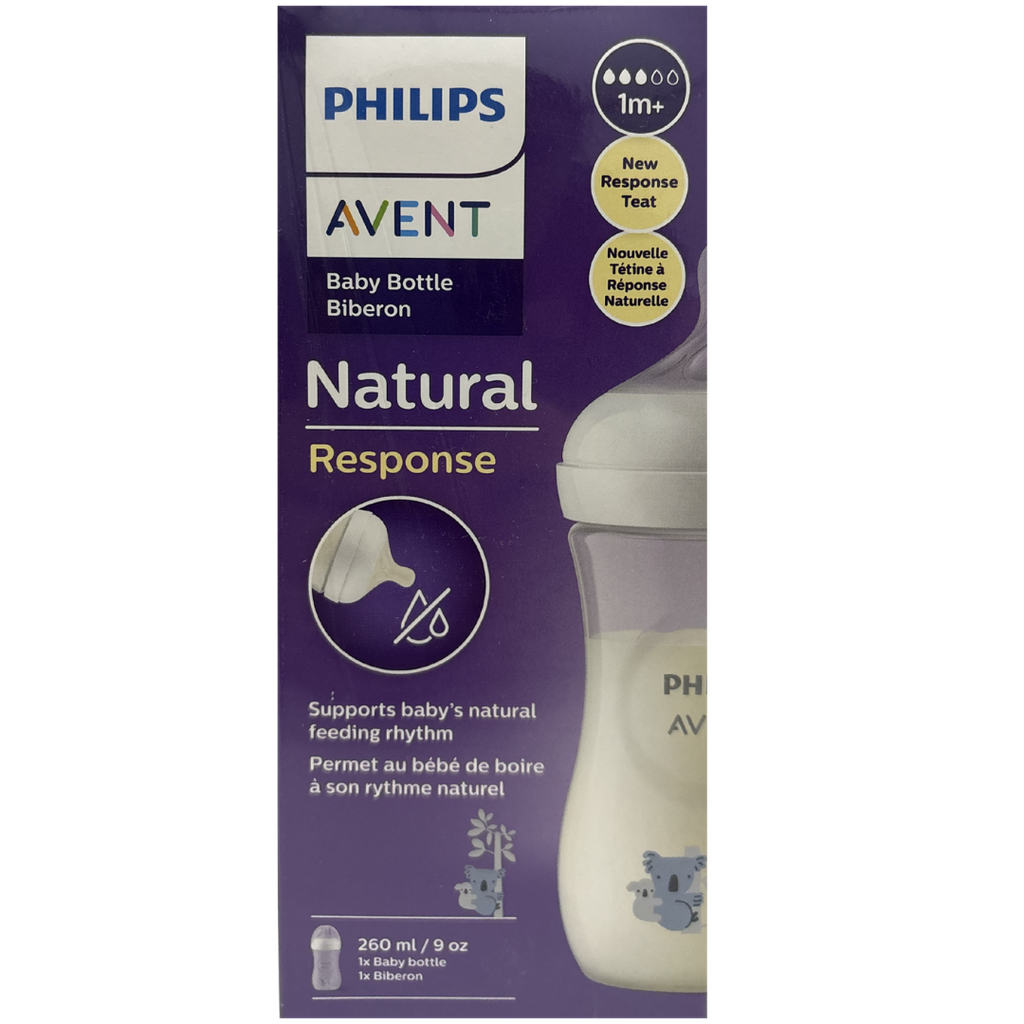 ACC Tetero Avent Natural SCY903-67 9onz 1m+ Transparente Koala Flujo #3