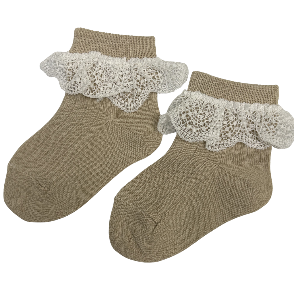 [5069] ACC Medias de Encaje 6-12 meses MM14 Beige