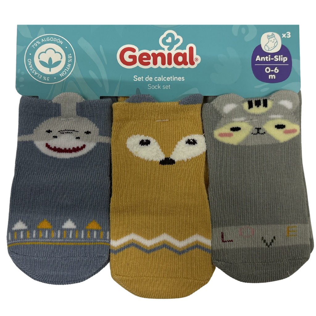 ACC Medias x3 Und. 0-6 Meses GNSK03NS Niño