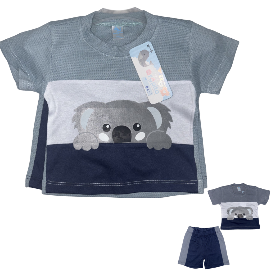 R045 Conjunto x2 Piezas Koala Verde Niño Talla: 6-12