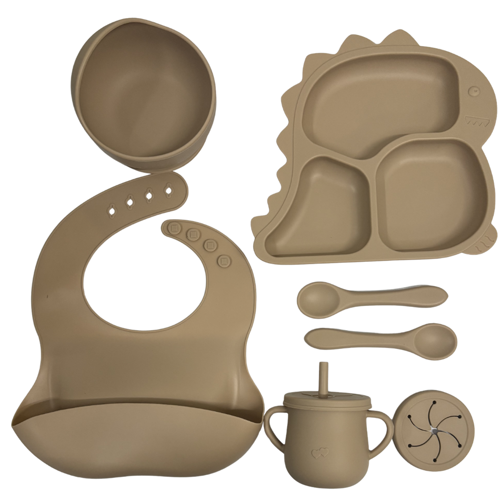 ACC Vajilla de Silicona YST318 Dinosaurio Beige