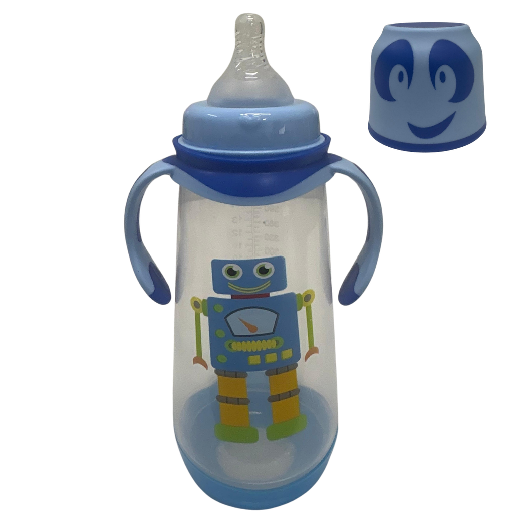 [5425] ACC Tetero XL3 14onz 6+ Diseños Varios Robot Azul