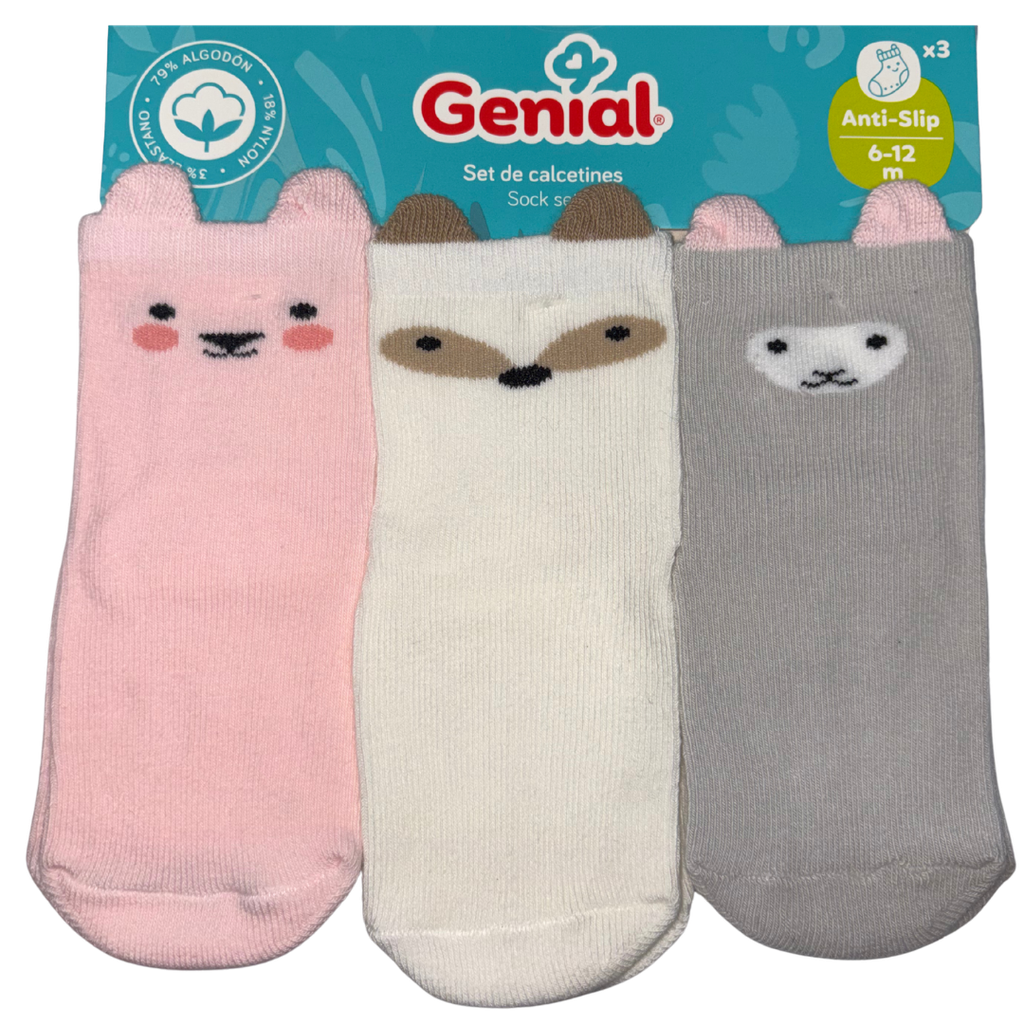 [5462] ACC Medias x3und. 6-12 Meses GNSK05NS Niña