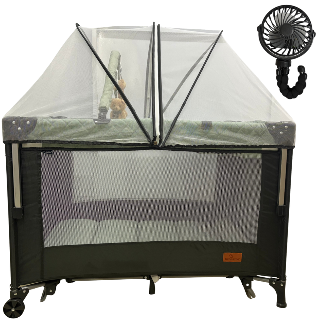 [5594] ACC Corral Colecho Mecedora Ventilador BRISA15 Verde 101*73*70cm