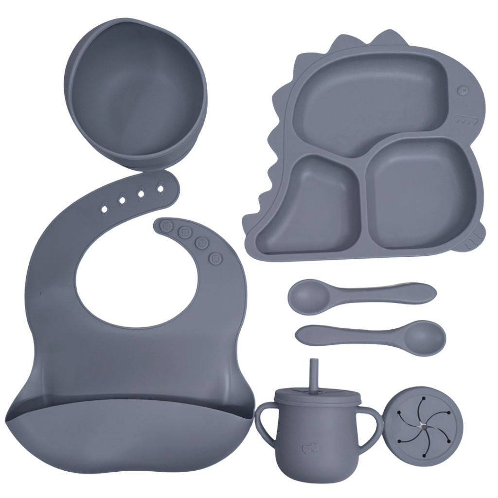 ACC Vajilla de Silicona YST318 Dinosaurio Gris