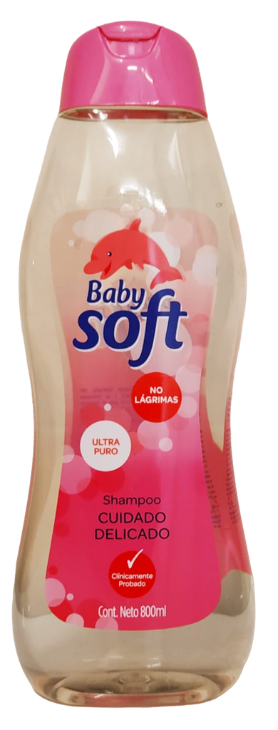 Shampoo Baby Soft Cuidado Delicado Rosado *800ml