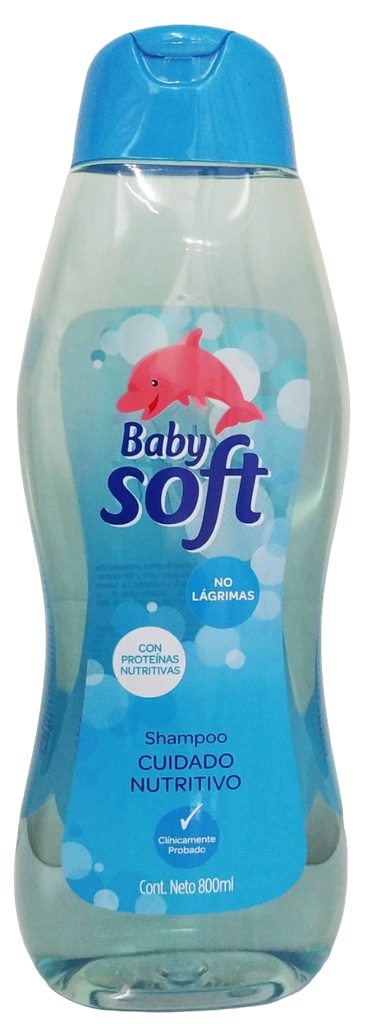 Shampoo Baby Soft Cuidado Nutritivo Azul *800ml