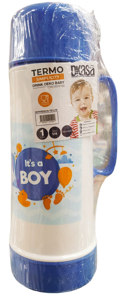 ACC TERMO DKASA 1 LITRO NIÑO AZUL ITS A BOY