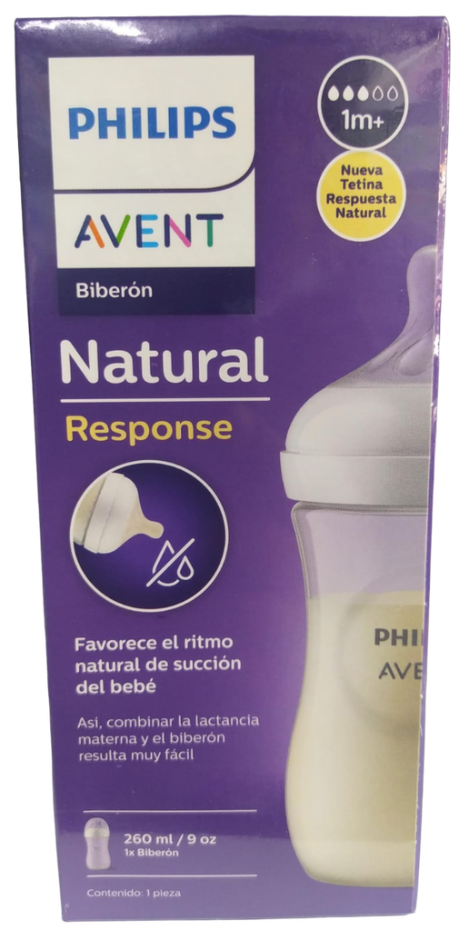 ACC Tetero Avent Natural 9onz 1m+ Transparente