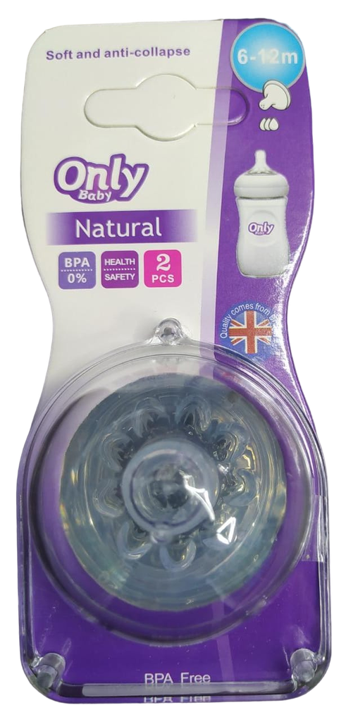 ACC Chupo Repuesto Tetero ONLY x2 Unidades A8 6-12m+