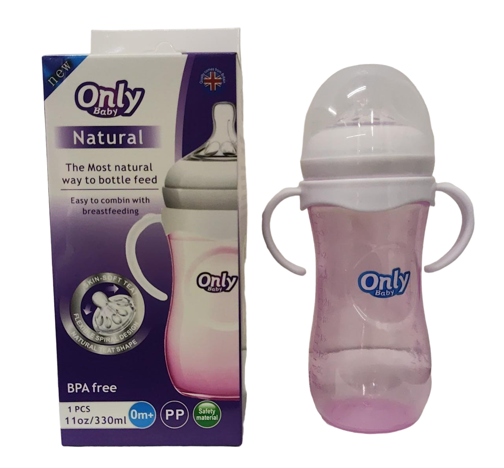 ACC Tetero ONLY 11onz Rosado A1 Con Asas