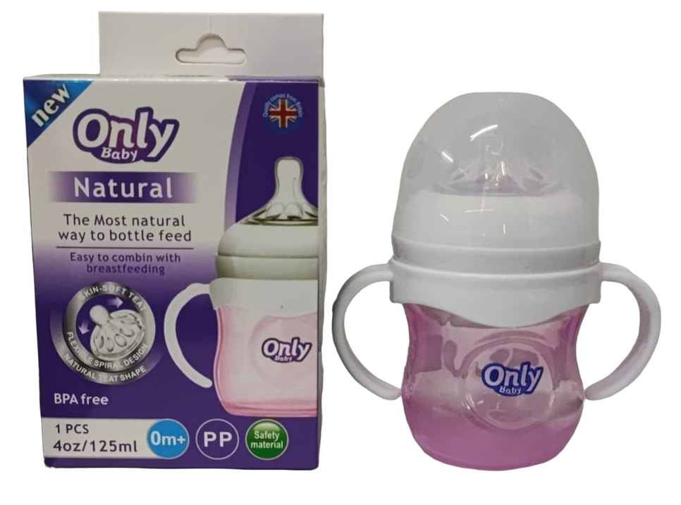 ACC Tetero ONLY 4onz A3 Con Asas Rosado