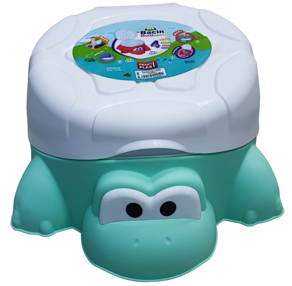 ACC BACIN MULTIUSOS TORTUGA 4 EN 1 VERDE MANZANA