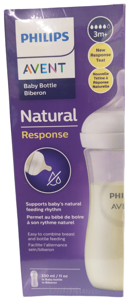 ACC Tetero Avent Natural 11onz 3m+ Transparente