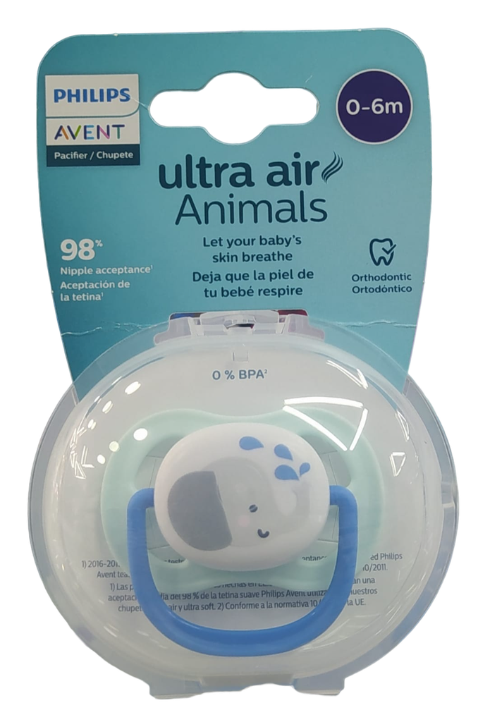 ACC Chupo Entretenedor AVENT Mamila SCF081-06 0-6m Elefante Azul