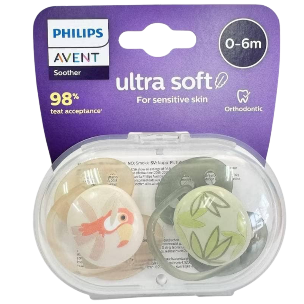 ACC Chupo Entretenedor AVENT Mamila SCF091-07 x2 Unidades 0-6m Verde/Naranja