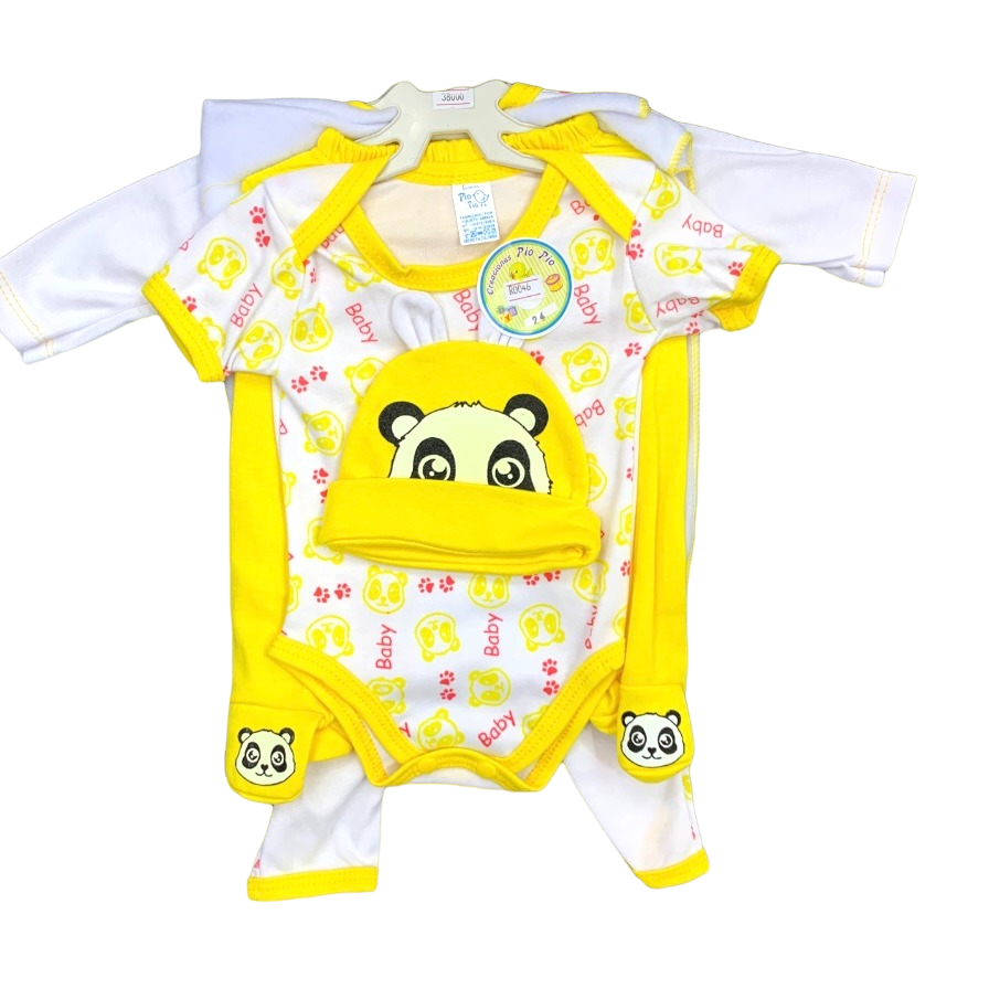 R-ecu Conjunto 5 Piezas Oso Panda Colores Surtidos Talla:Única Niño