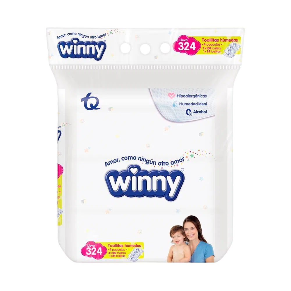 Humedos Winny Aloe Vera y Vitamina E *324 (100+100+100+24)