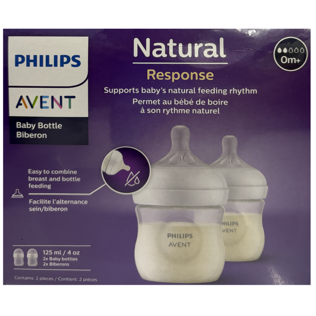 ACC Tetero Avent Natural SCY900-02 4onz 0m+ x2 Unid Transparente Flujo #2