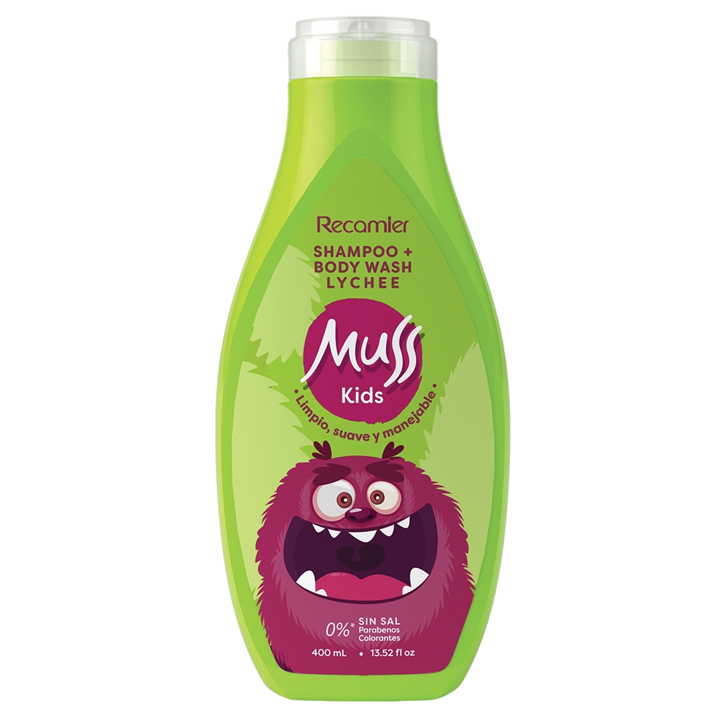 Shampoo Muss Kids + Baño Liquido Lychee 400ml