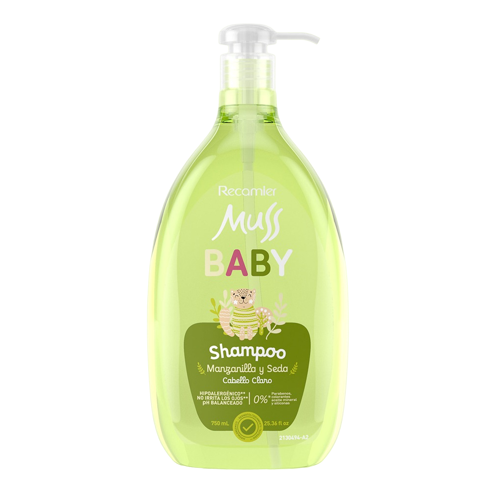 Shampoo Muss Baby Manzanilla y Seda Cabelllo Claro 750ml