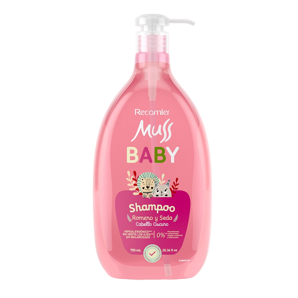 Shampoo Muss Baby Romero y Seda Cabelllo Oscuro 750ml