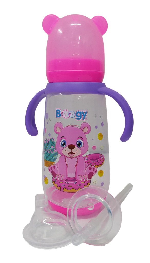 ACC Tetero 21975 16onz Osa Fucsia/Morado con pitillo y chupo