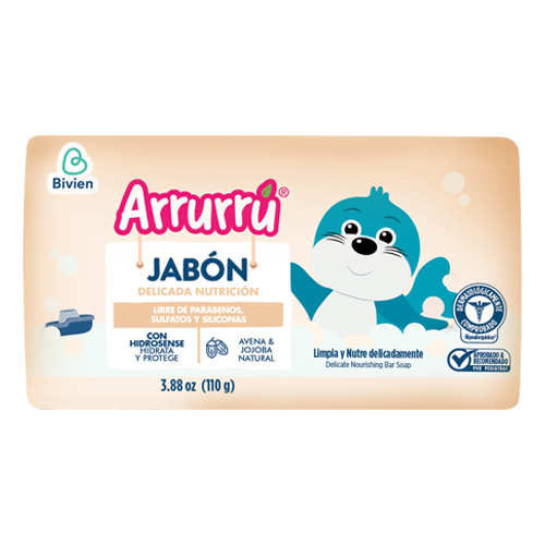 Jabón en barra Arruru Delicada Nutrición Avena y Jojoba 110g