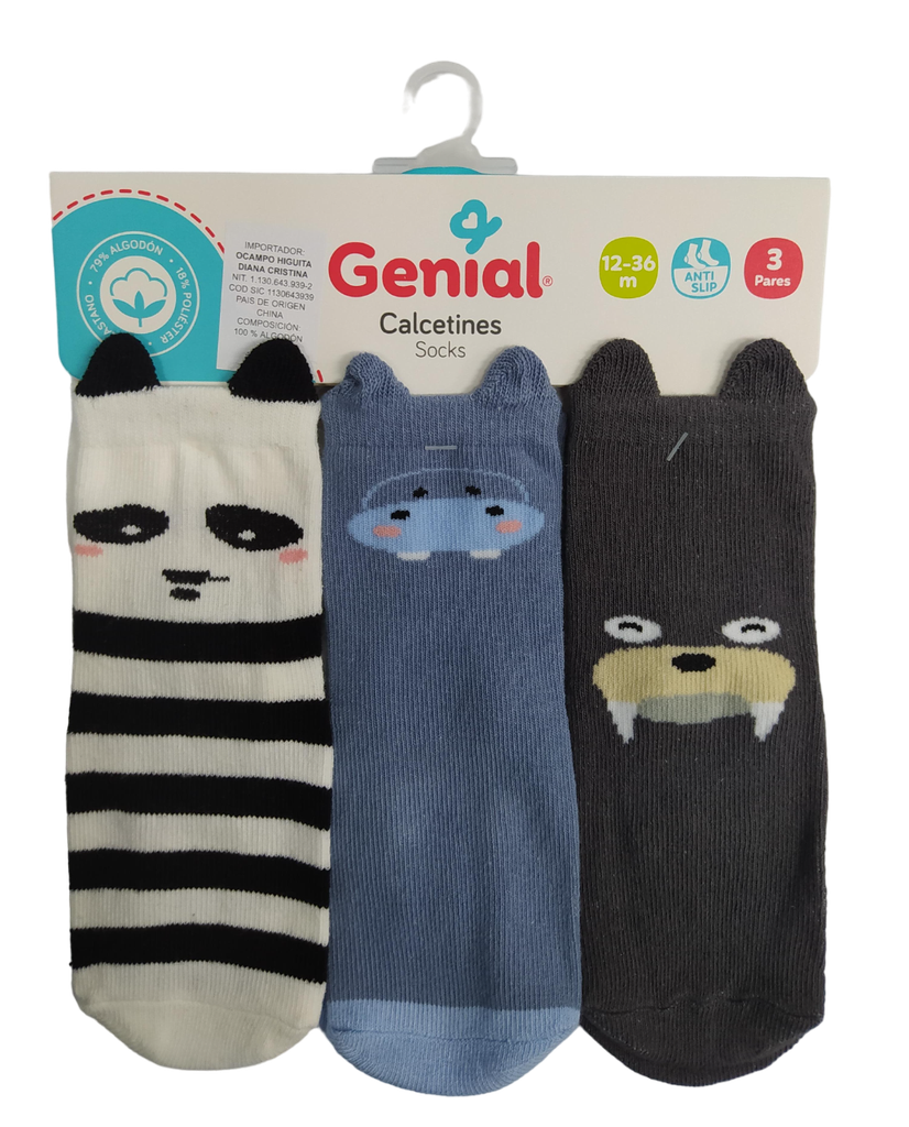 ACC Medias x3und. 12-36 Meses GNSK05NS Niño