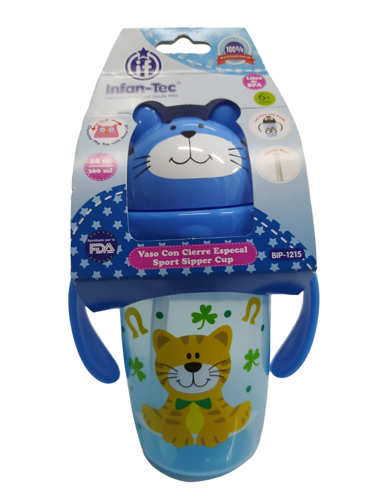 ACC Vaso Pitillo 12onz BIP1215 Tigre Azul