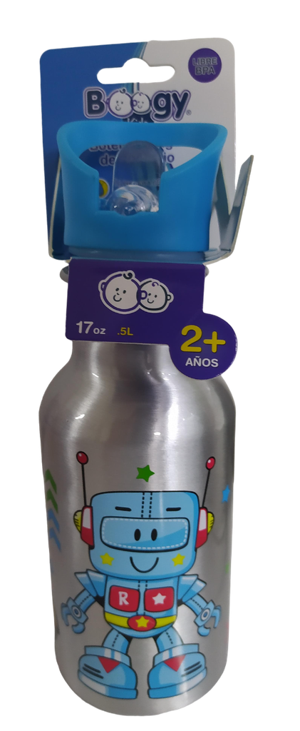 ACC Botella De Agua En Aluminio 17onz 04B33538 Robot Azul