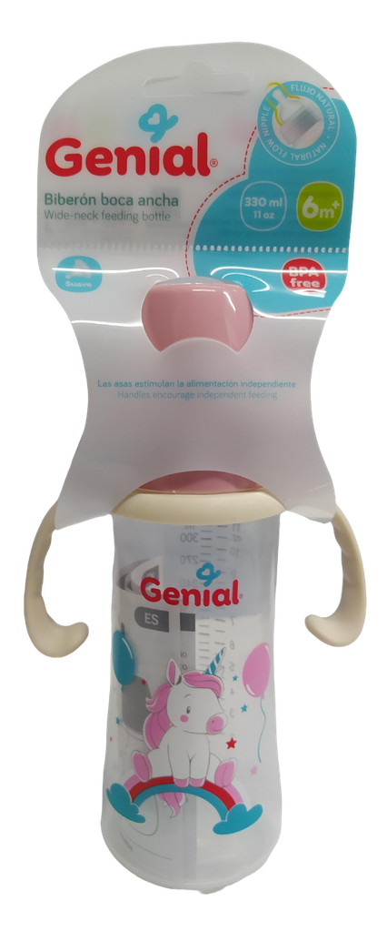 ACC Tetero 11onz GNFB33-330P Unicornio Rosado