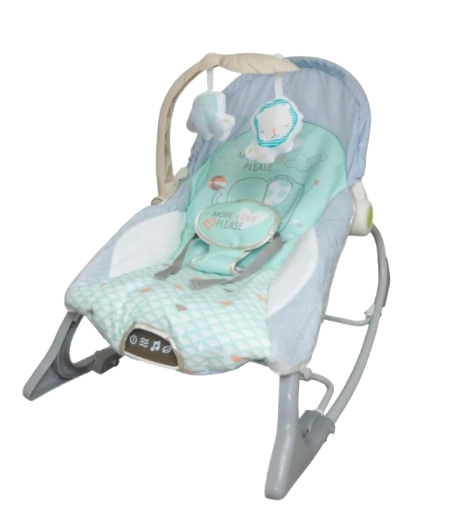 ACC Silla Mecedora Vibradora Musical 27224 Lila-Verde aguamarina