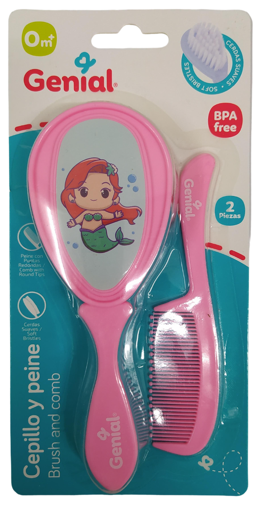 ACC Cepillo Peine GNSK01 Rosado Sirena