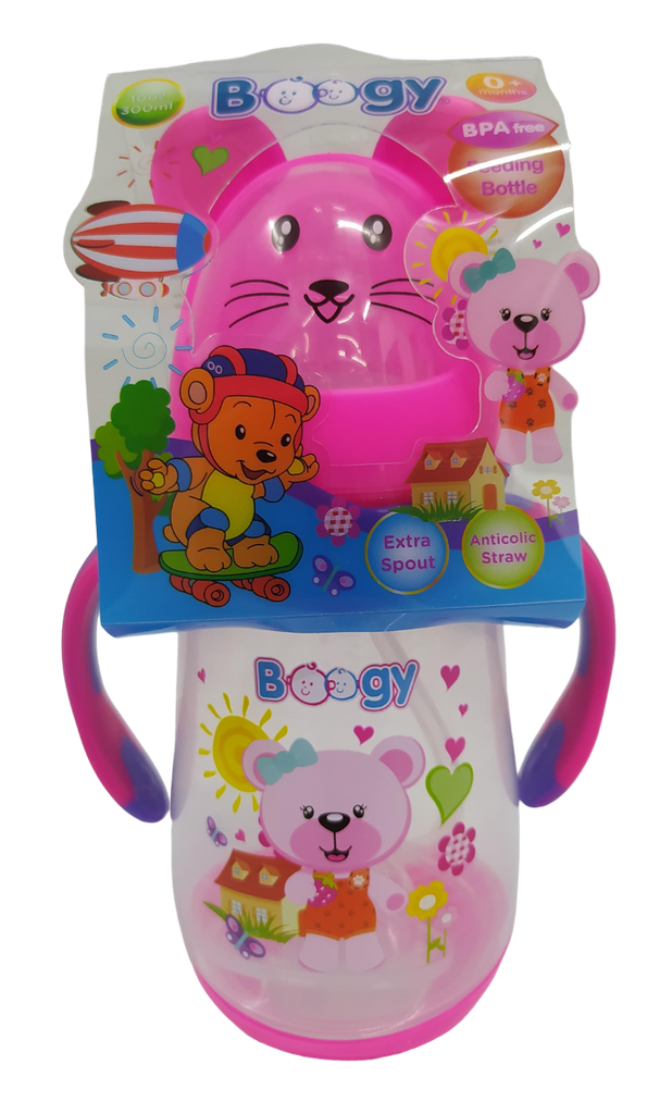 ACC Tetero 10onz 21474 con valvula anticolico Osa Rosado