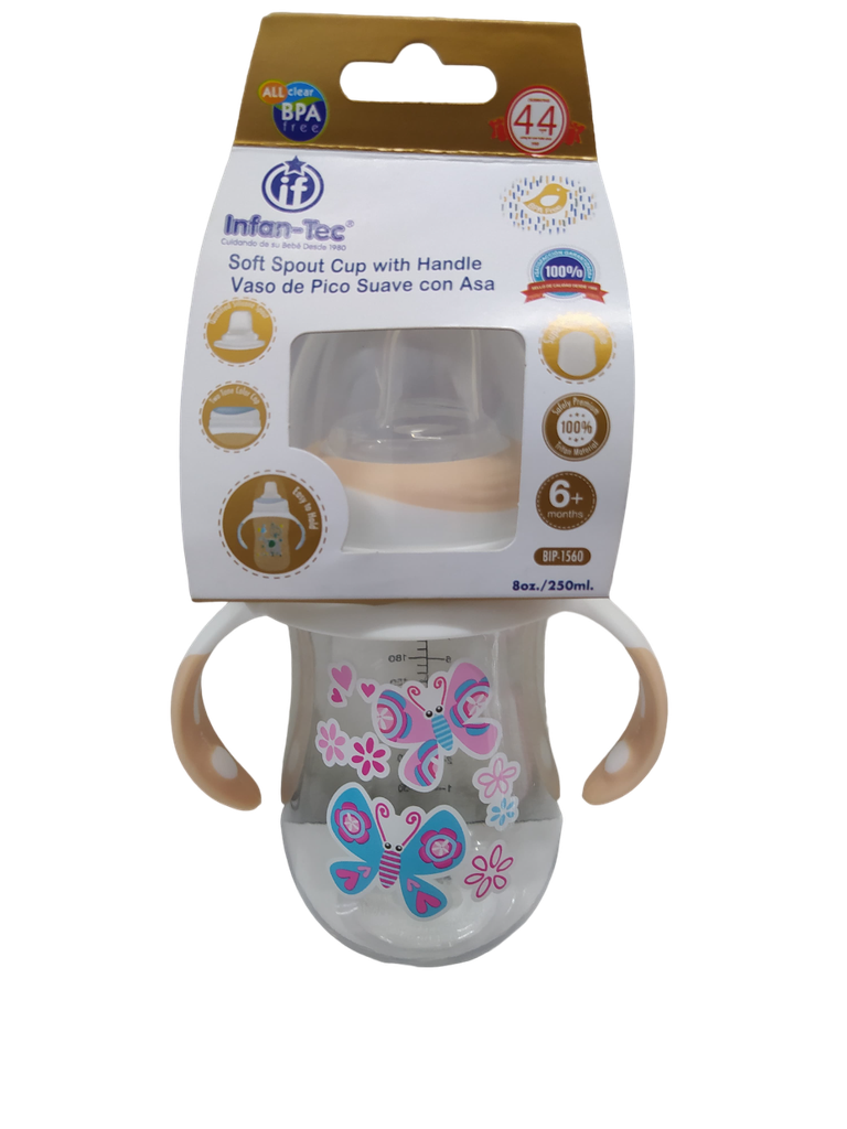 ACC Vaso Antiderrame 8onz BIP1560 Mariposas Beige