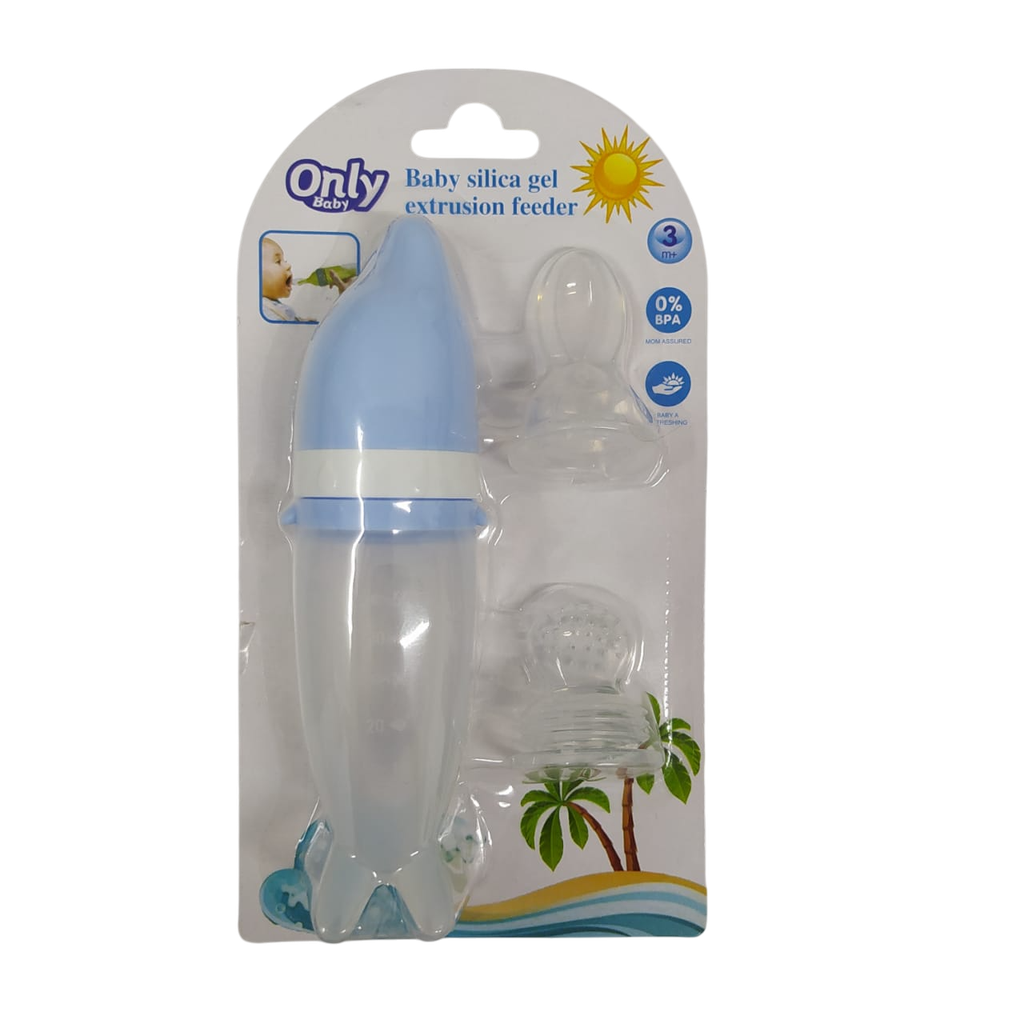 [2909] ACC Dispensador de Fruta de Silicona Gel Y Cuchara TZ222 Azul