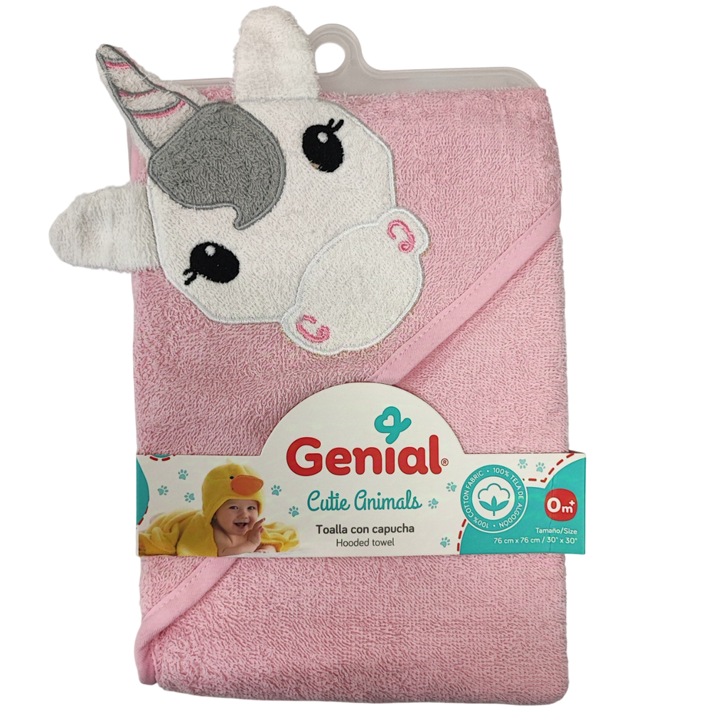 [2922] ACC Toalla GNTU120435 76x76cm Unicornio Rosado