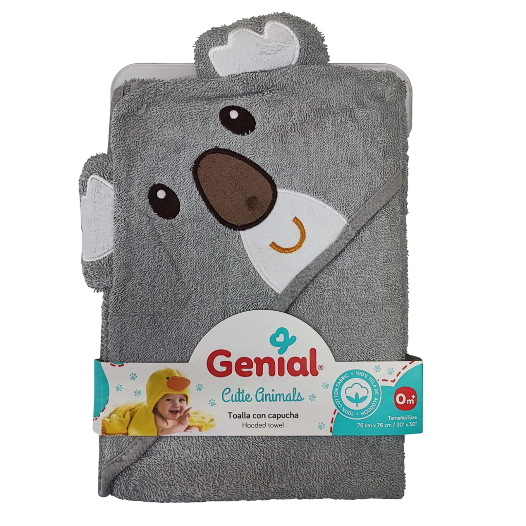 ACC Toalla GNTU120435 76x76cm Gris Oso Perezoso