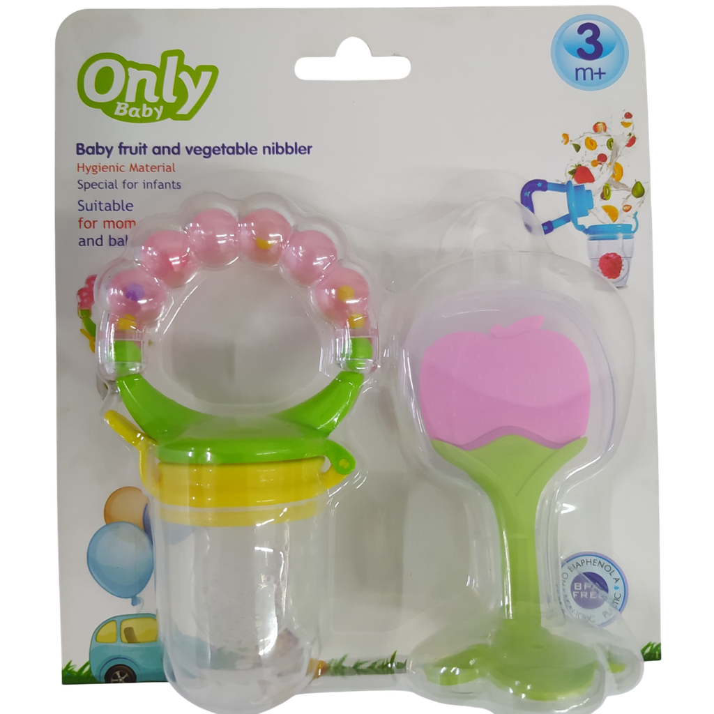 ACC Dispensador de Fruta Silicona y Rascaencia FZ62C1 Rosado/Manzana