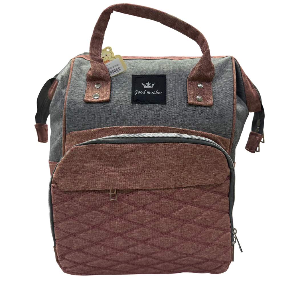 ACC Pañalera Con Entrada USB YM4956 Gris / Rosado