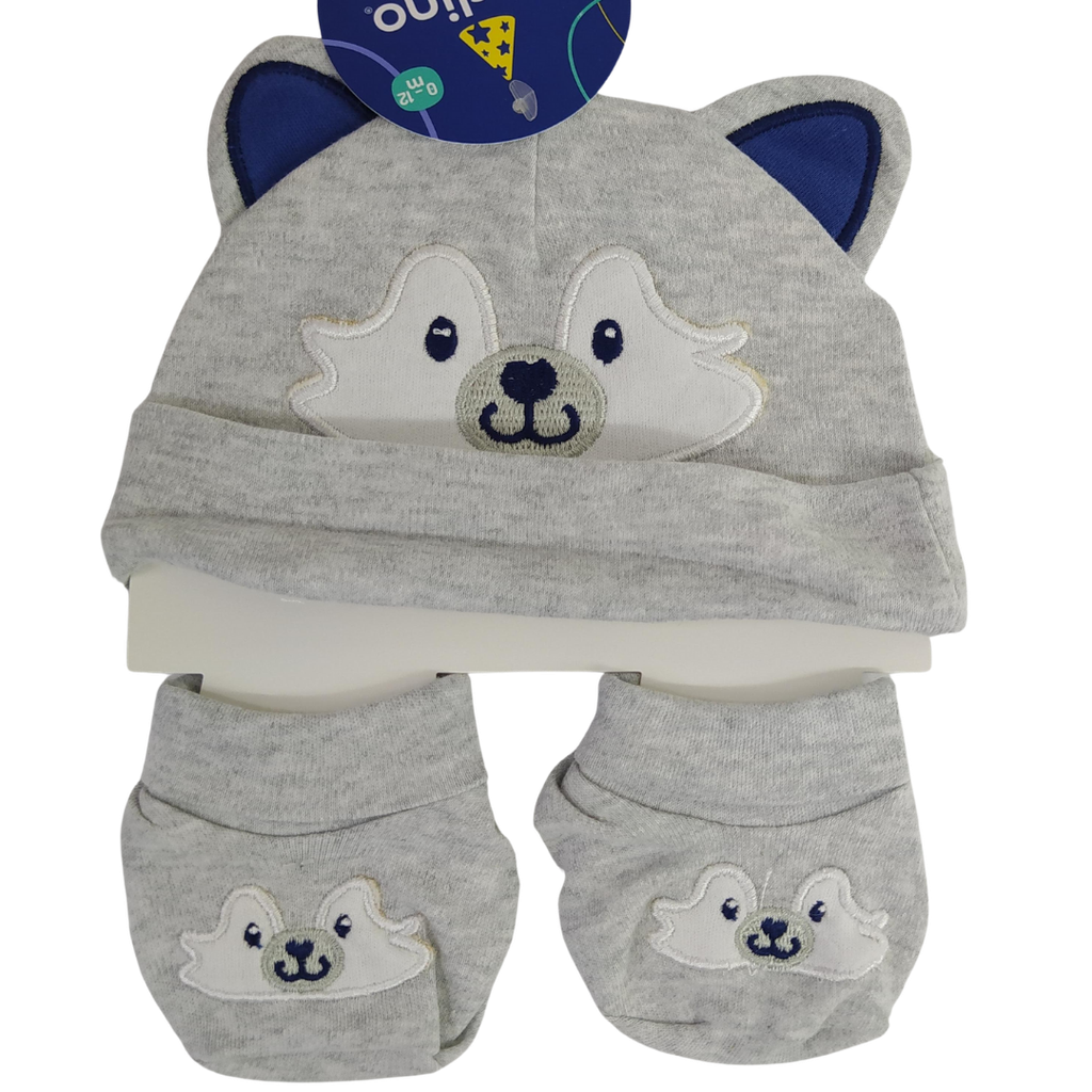 ACC Set Gorro y medias XHW009 Lobo Gris