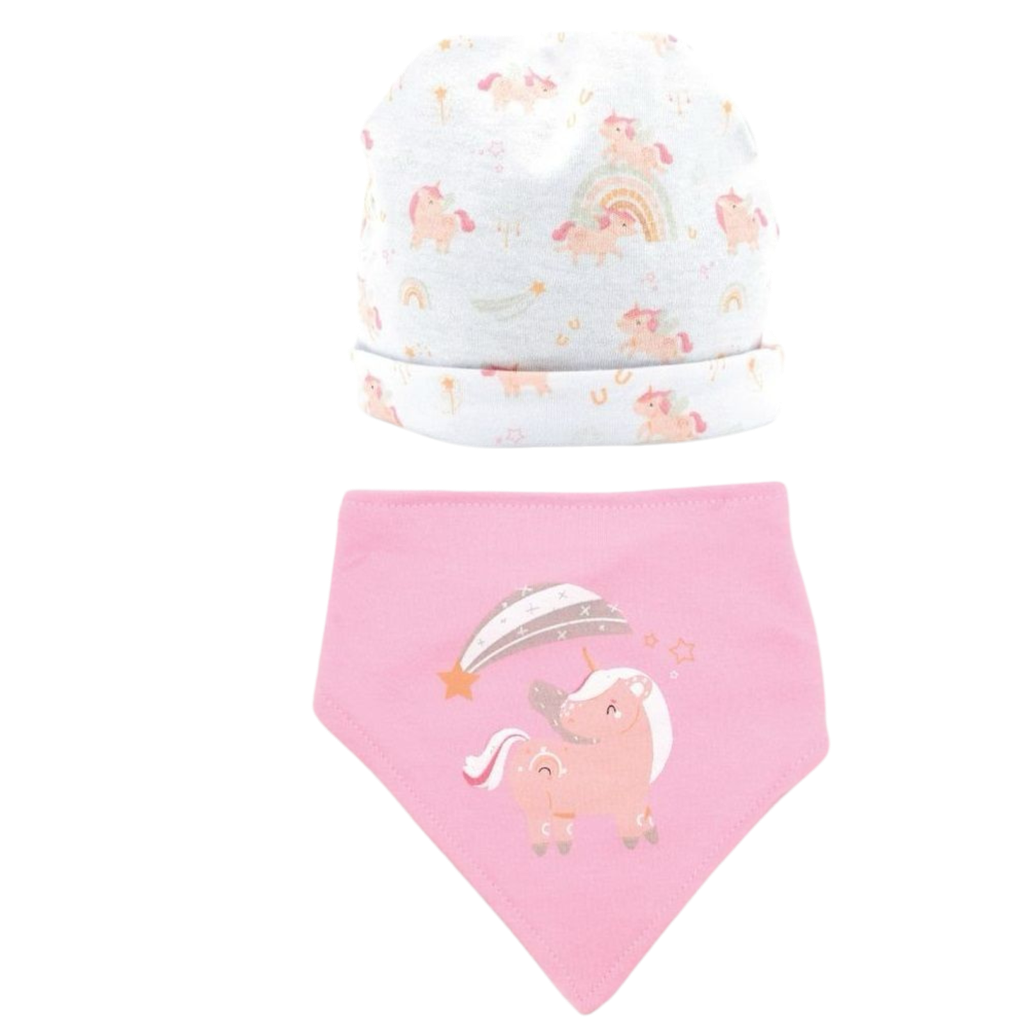 ACC Set 2 Piezas Gorro + Babero 77084 Rosado