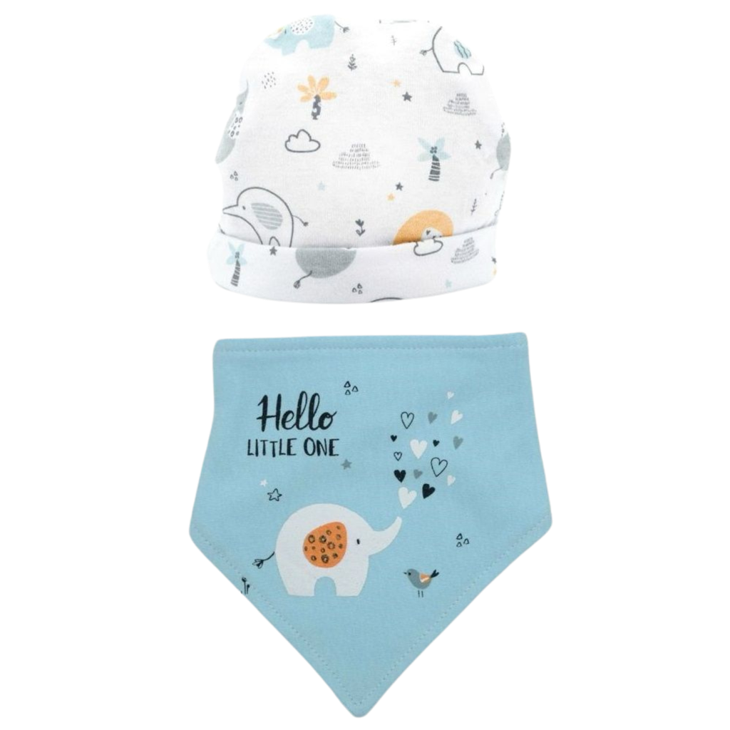 ACC Set 2 Piezas Gorro + Babero 77084 Azul