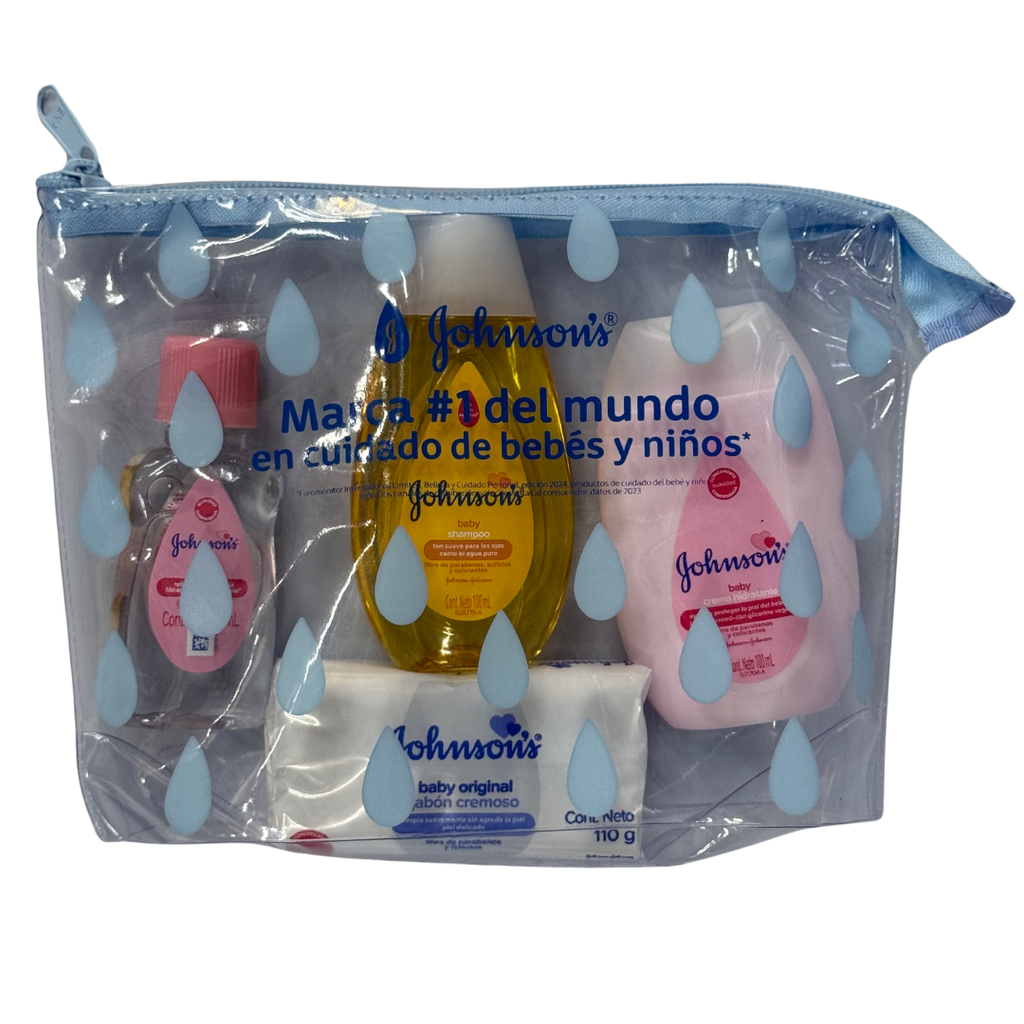 Estuche Johnsons Pequeño 4 Productos (Shampoo 100 + Aceite 50 + Crema 100 + Jabón Barra)