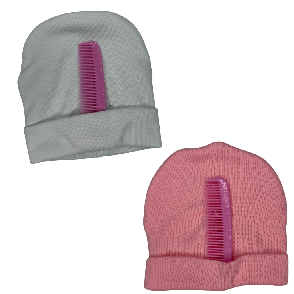 R329 Gorro + Peineta Colores Surtidos Niña