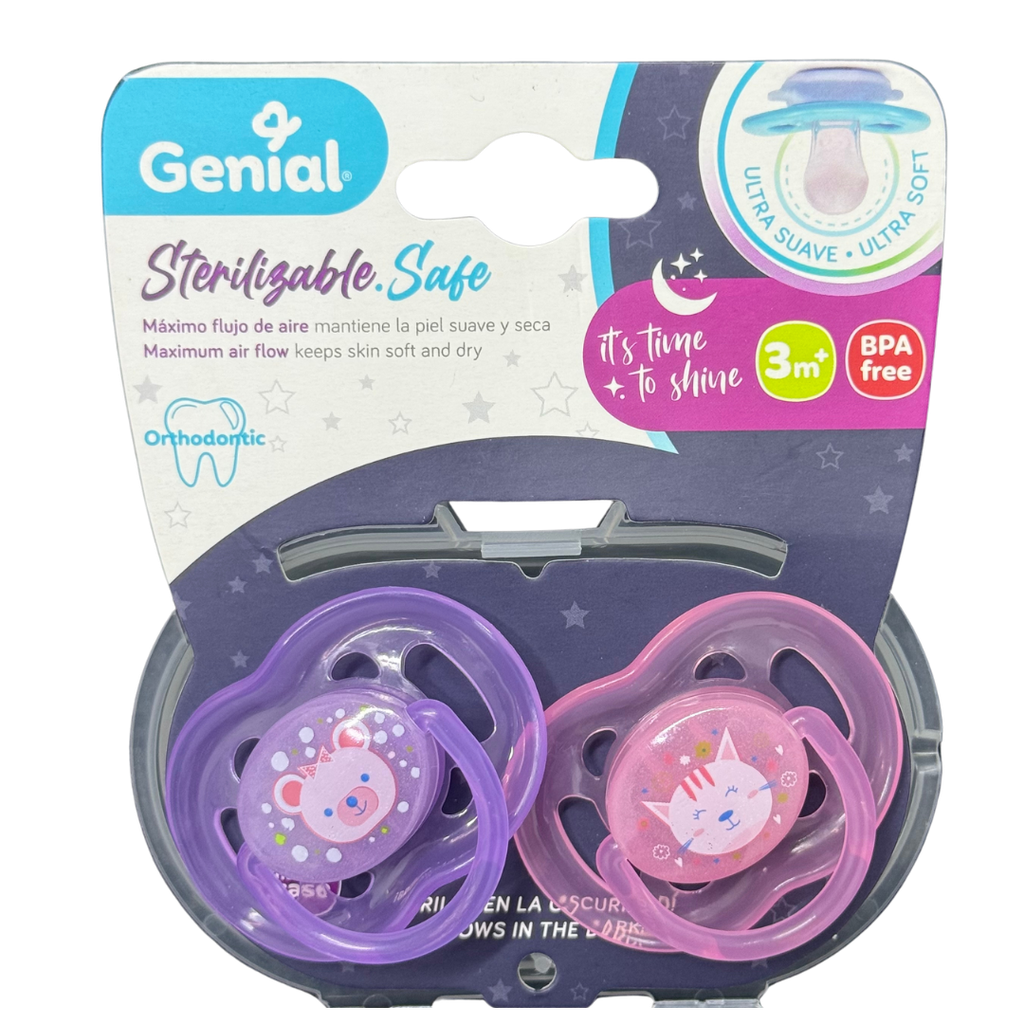 [3400] ACC Mamila GNPR0123 x2 Unidades Morado-Rosado 3+