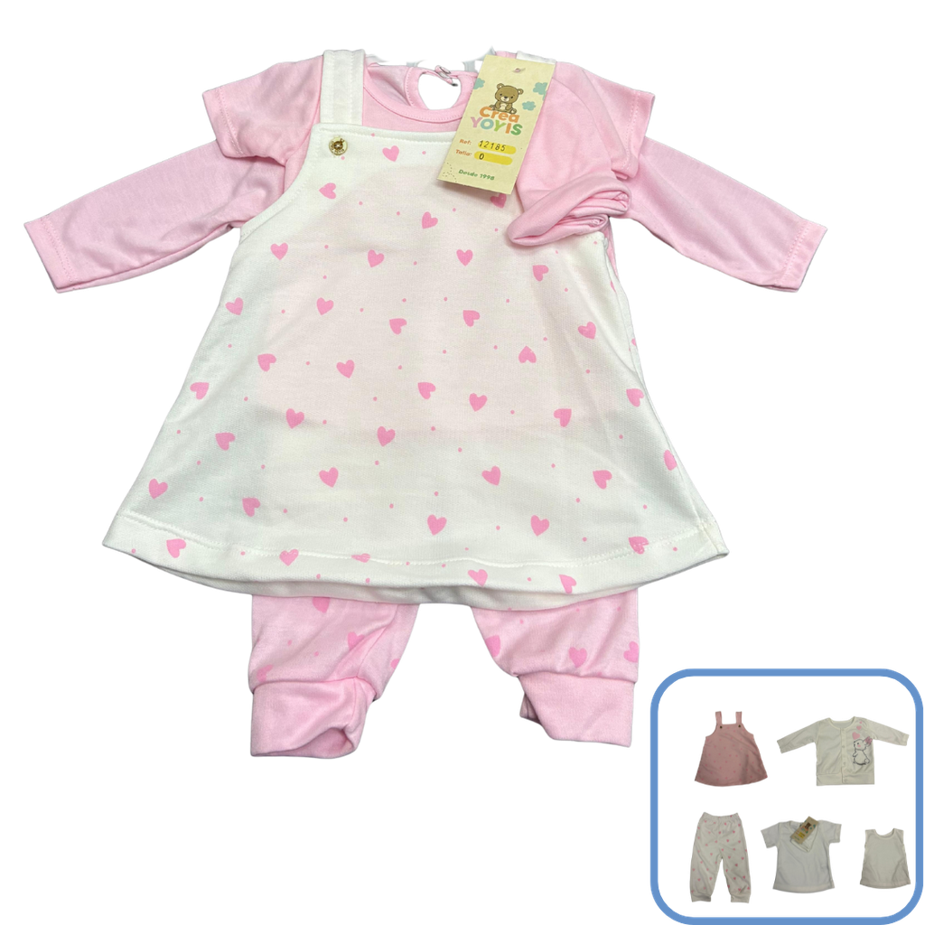 R12185 Primer Dia Conejita x6 Piezas rosado Talla:Unica